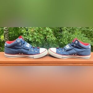 Converse All Star Center Strap Mid-Blue Shoes size 12